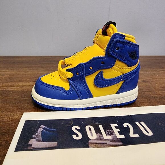 Nike Air Jordan 1 Retro High OG TD Reverse Laney Toddler Size 4C FD2598-700 - Picture 3 of 8